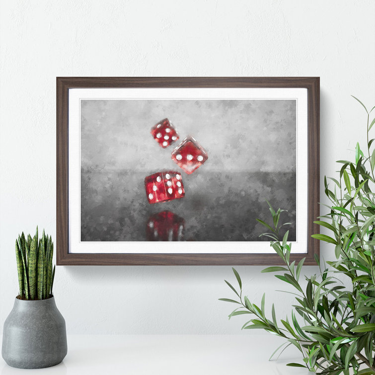 East Urban Home Rolling the Dice Picture Frame Painting Wayfair.co.uk